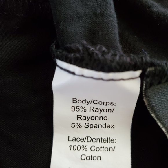 Jessica Black T-Shirt with Lace Detail on Back and Shoulders - Picture 7 of 8